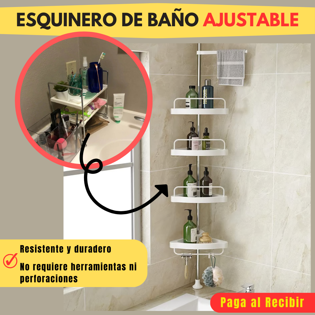 ESQUINERO DE BAÑO AJUSTABLE