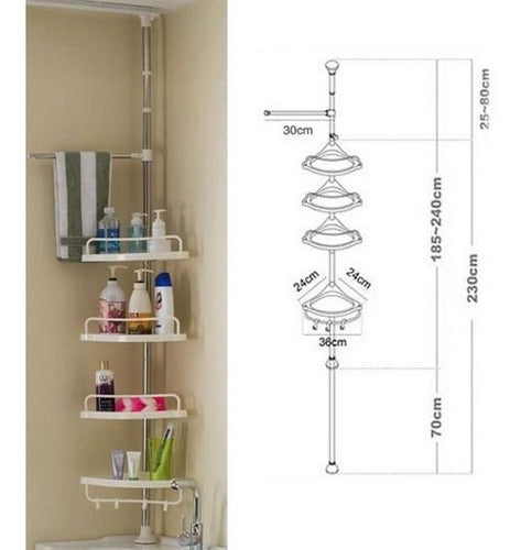 ESQUINERO DE BAÑO AJUSTABLE